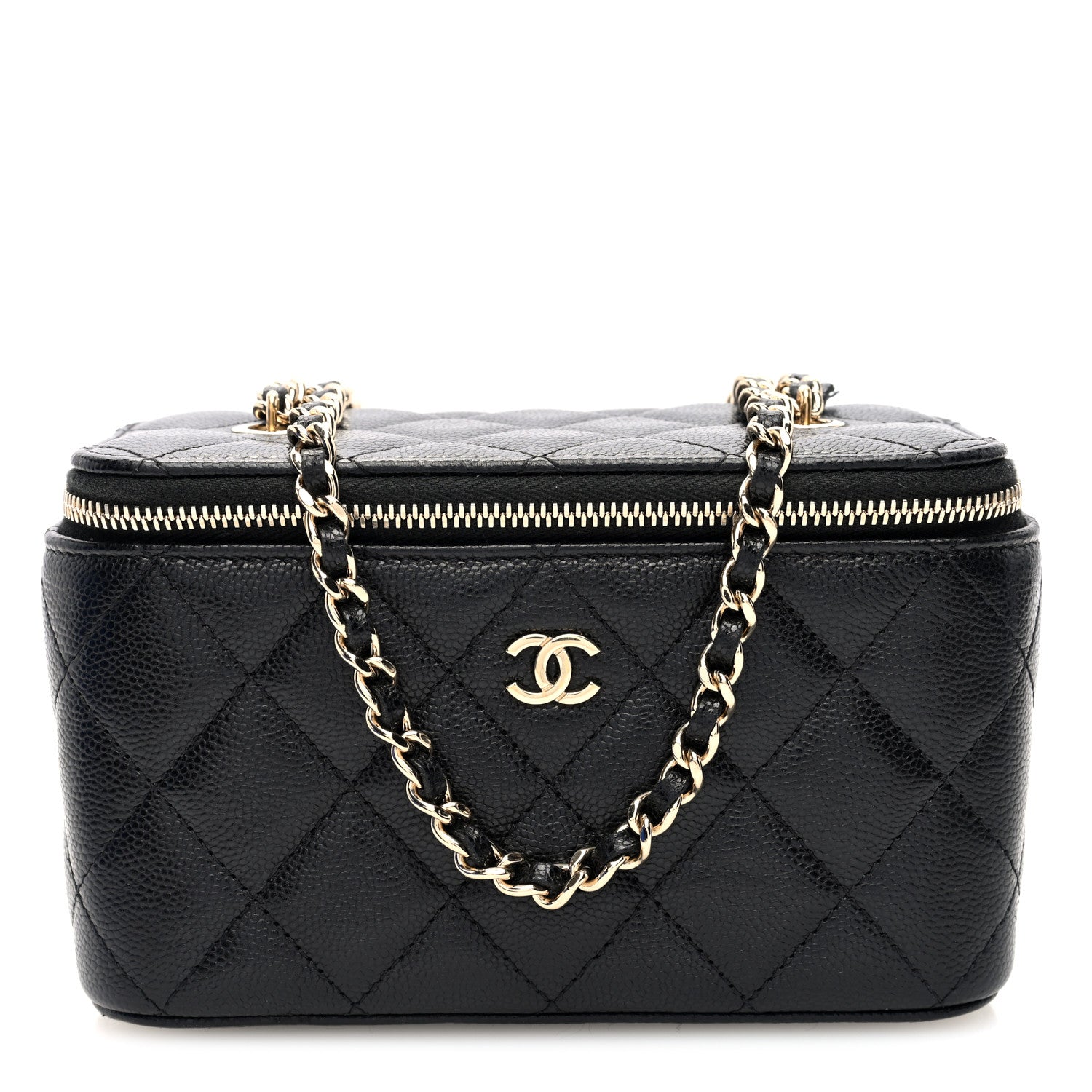 Chanel Caviar Quilted Small Vanity Case With Chain Black 1 of 10