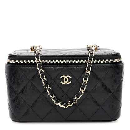 Chanel Caviar Quilted Small Vanity Case With Chain Black 1 of 10