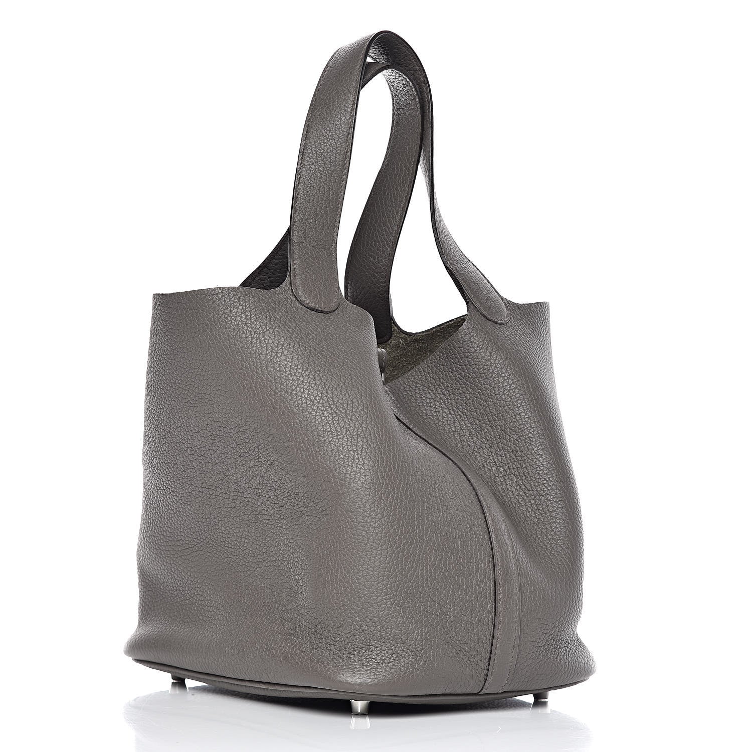 Hermes Taurillon Clemence Picotin Lock 22 MM Etain 3 of 9