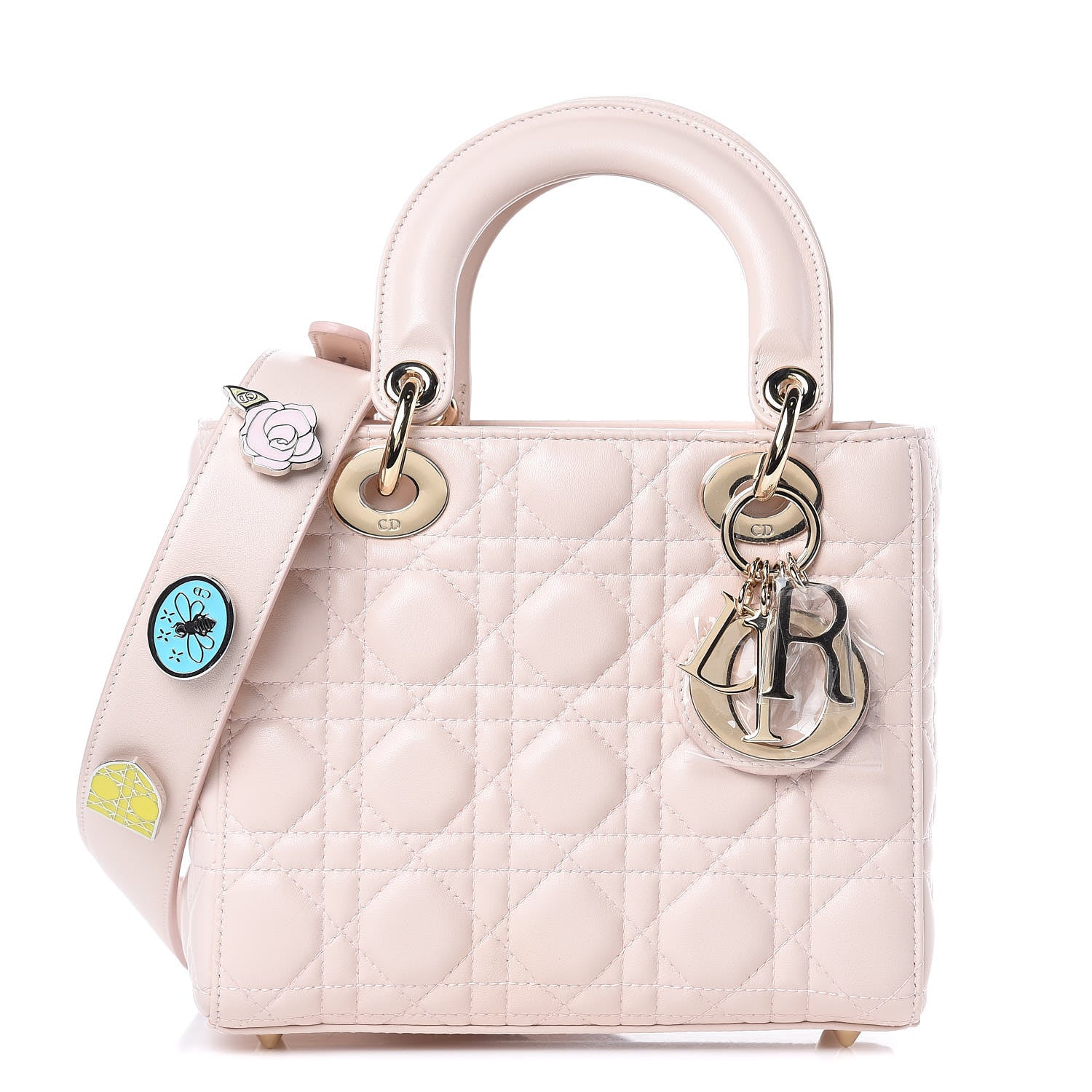 Christian Dior Lambskin Cannage Small Lucky Badges My Lady Dior Pink 1 of 10