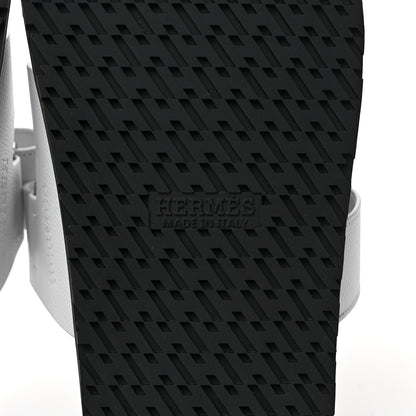 Hermes Epsom Womens Chypre Sandals 41 White 6 of 9