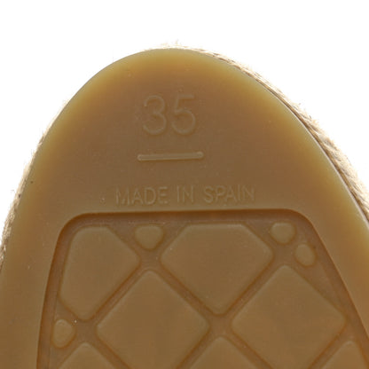 Chanel Lambskin Printed CC Espadrilles 35 White Black 7 of 10