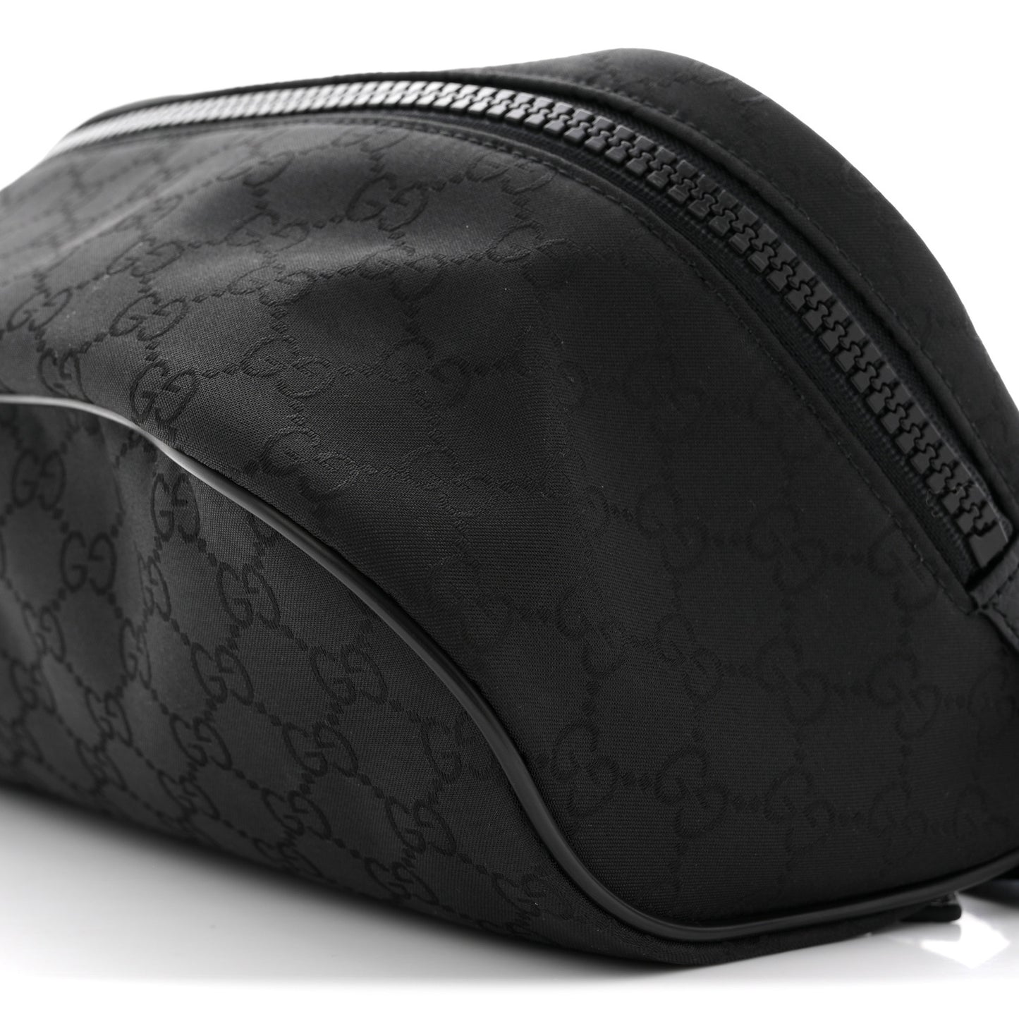 Nylon Monogram Fanny Pack Belt Bag Black