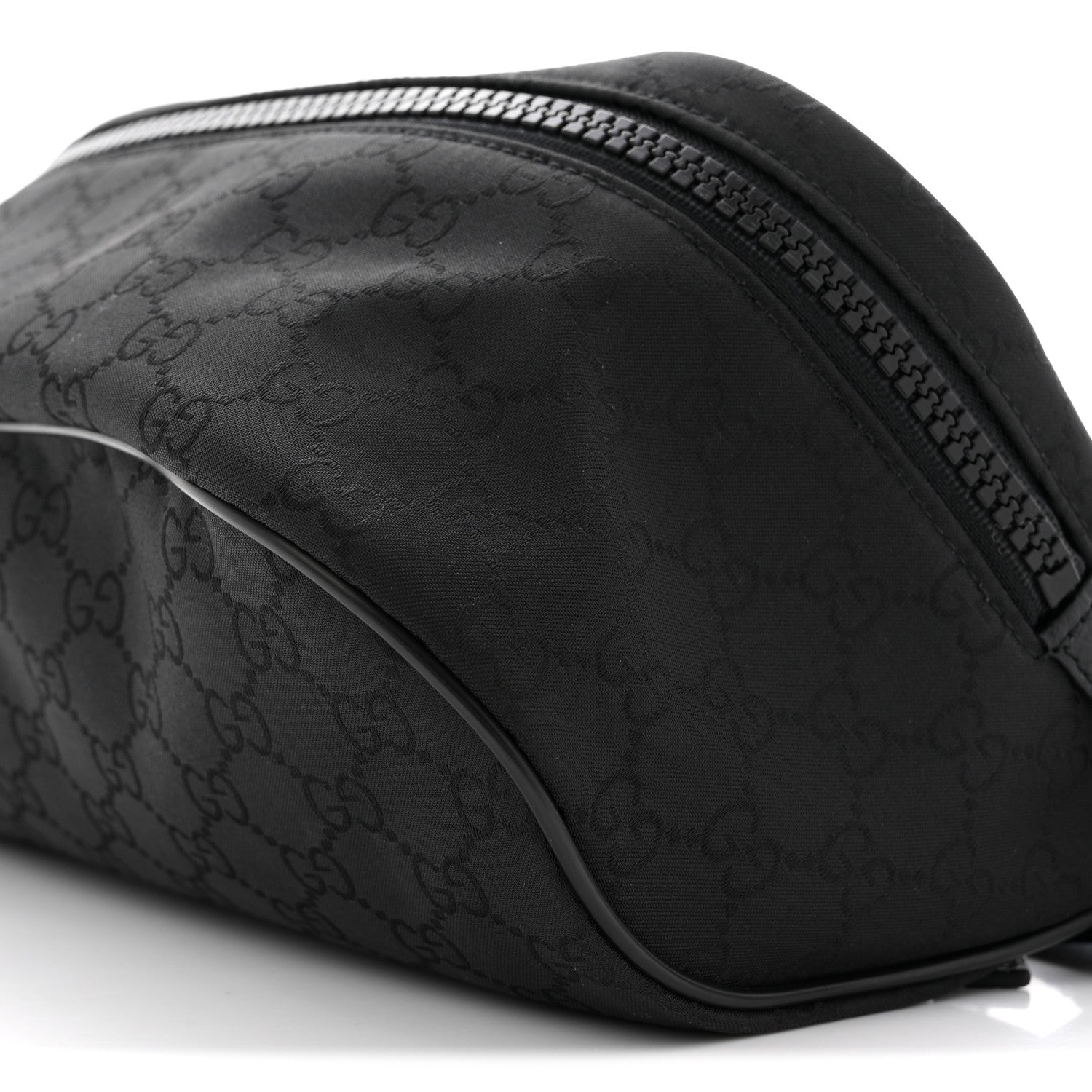 Gucci Nylon Monogram Fanny Pack Belt Bag Black 10 of 11