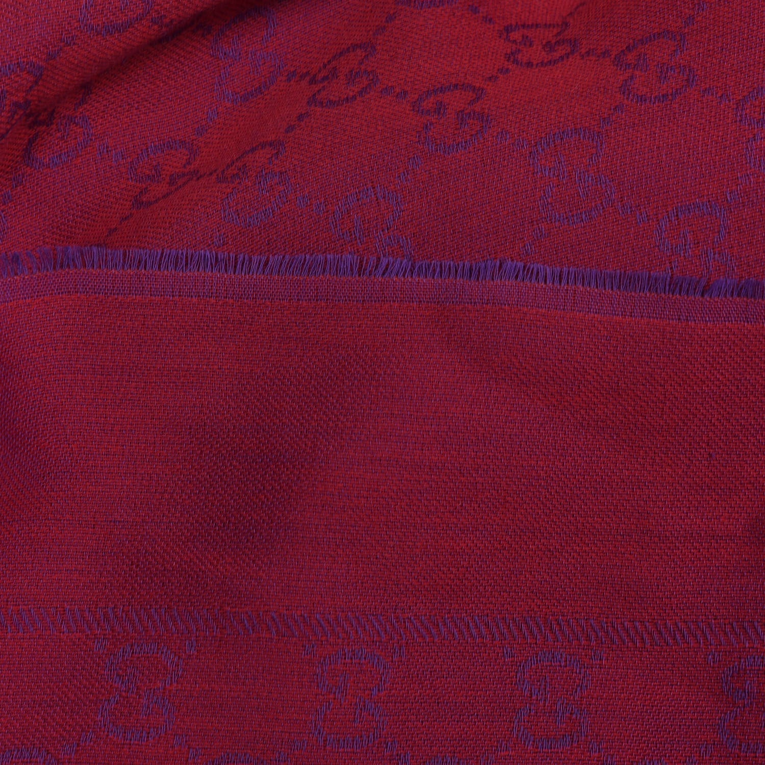 Gucci Wool Jacquard Monogram Scarf Fuchsia 4 of 5