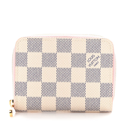 Louis Vuitton Damier Azur Zippy Coin Purse Rose Ballerine 1 of 8