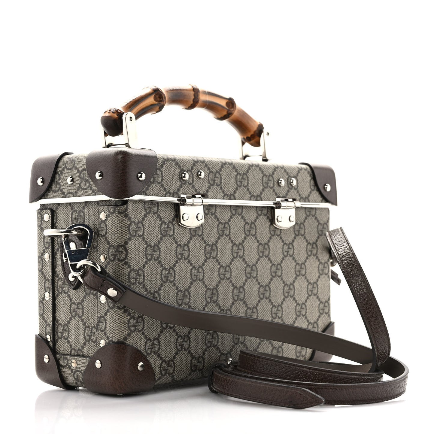 GG Supreme Monogram Globe-Trotter Beauty Case Brown