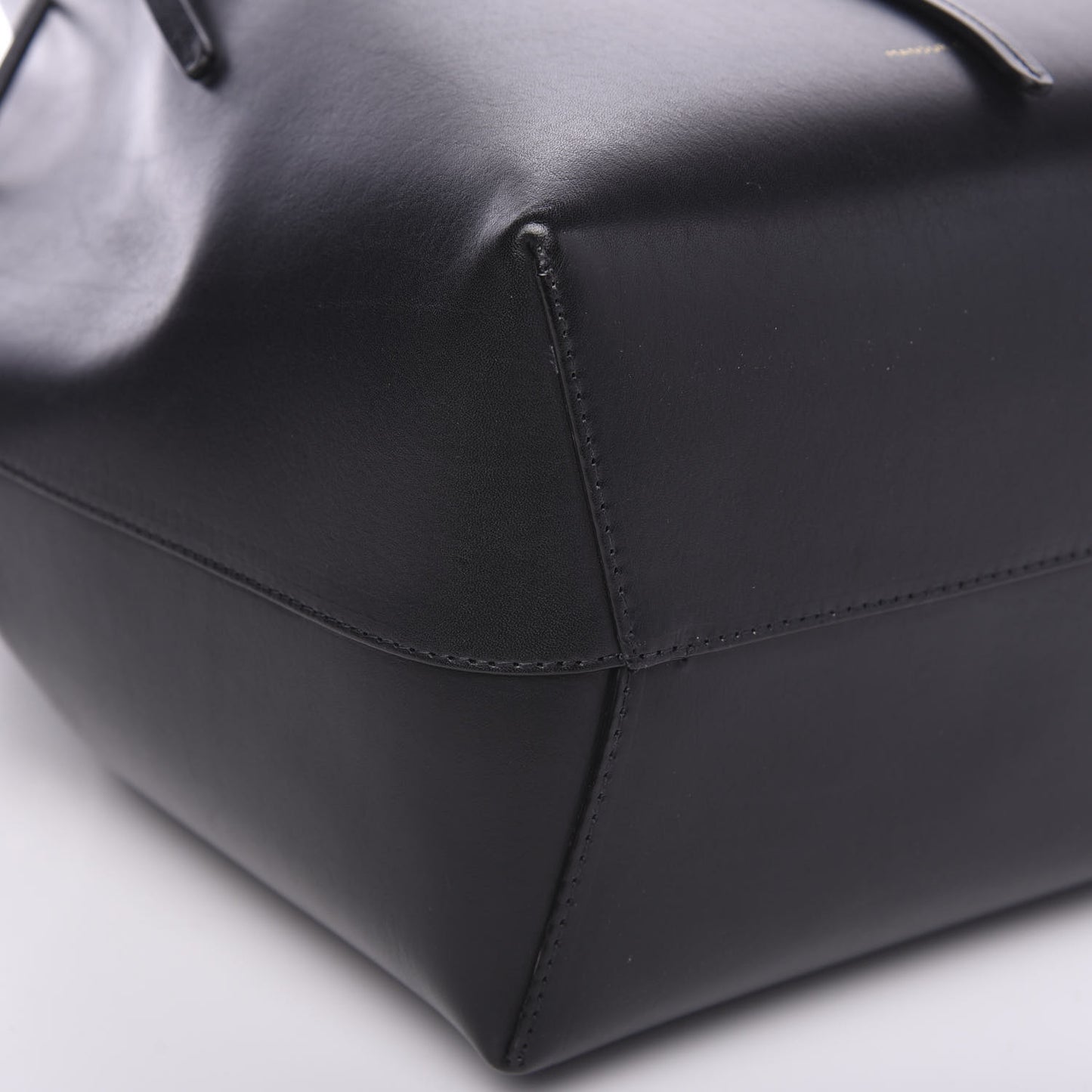 Vegetable Tanned Calfskin Bucket Bag Black Ballerina