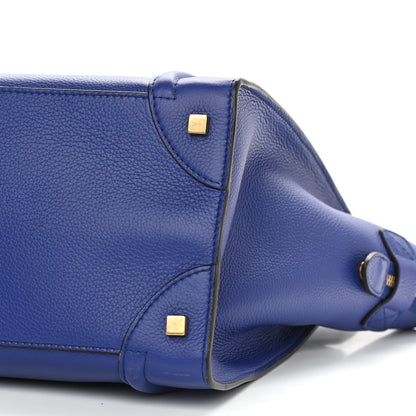 Celine Drummed Calfskin Mini Luggage Indigo 11 of 11