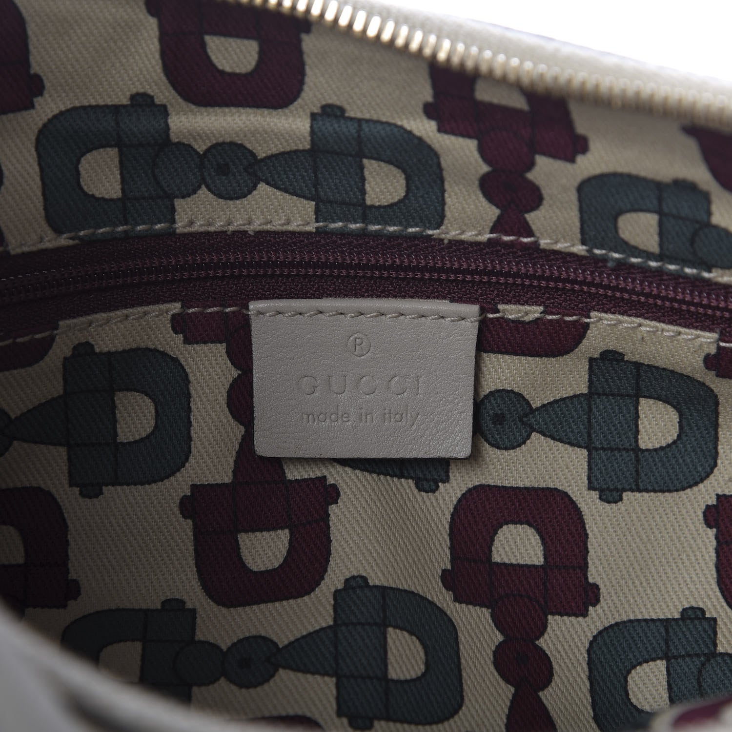 Gucci Guccissima Large D Gold Ring Hobo Off White 8 of 9