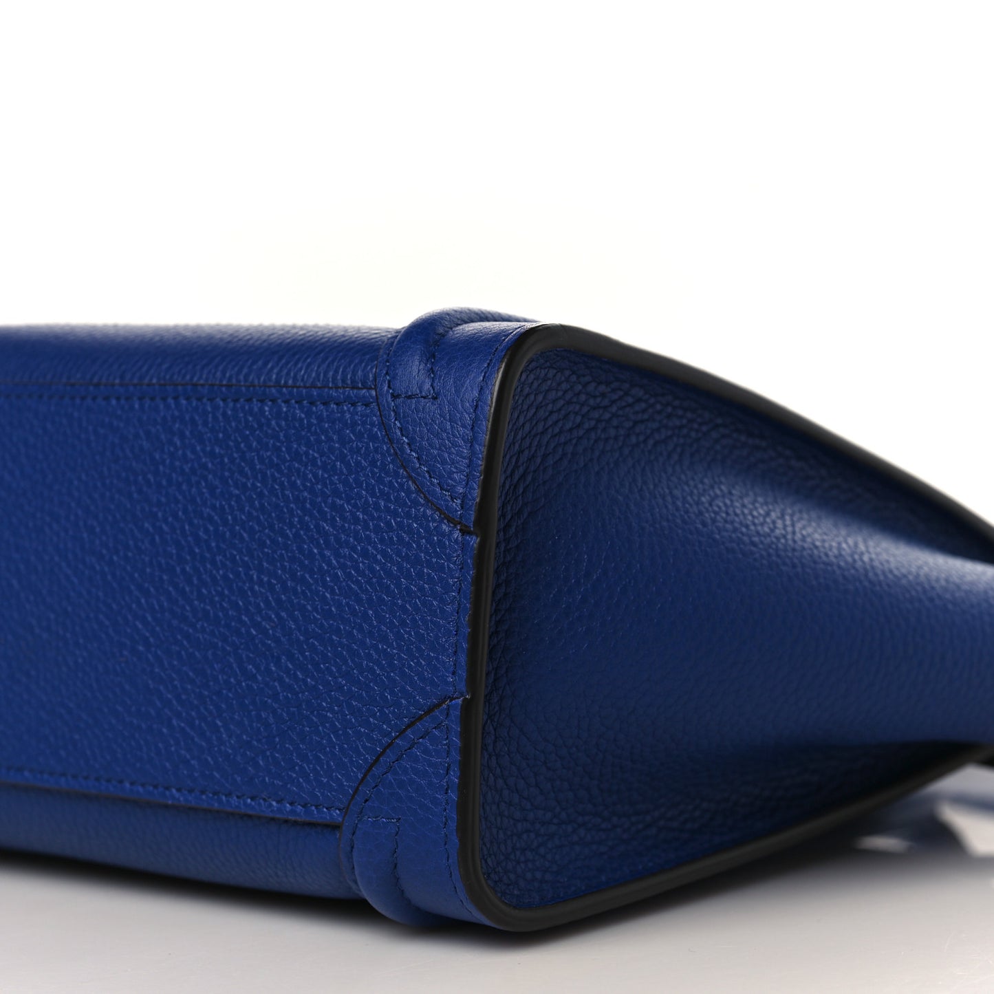 Drummed Calfskin Nano Luggage Indigo