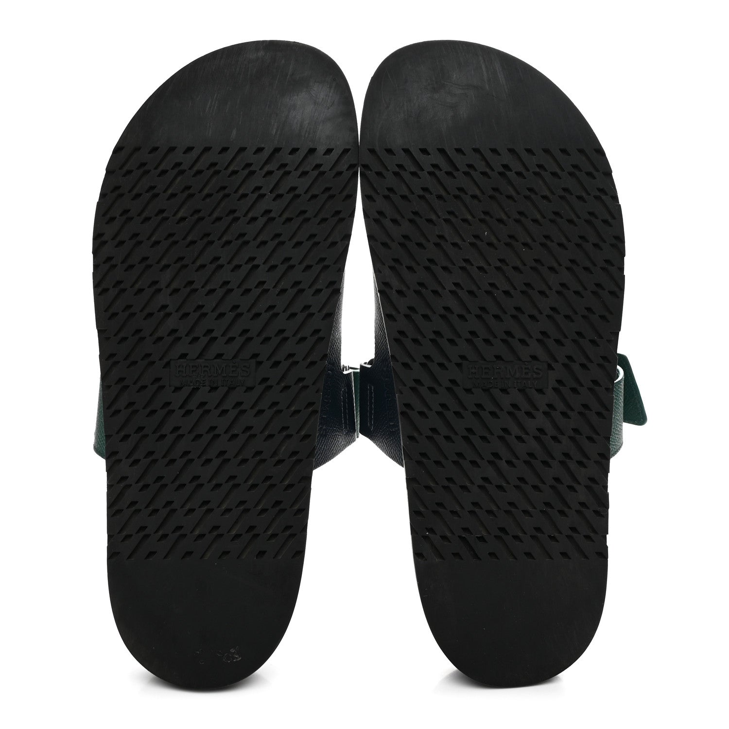Hermes Epsom Mens Chypre Sandals 41 Bleu Celeste Vert Oyat 6 of 11