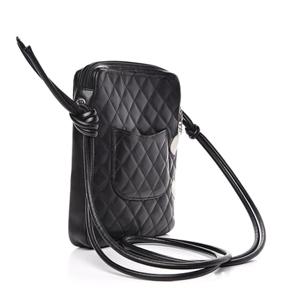 Chanel Calfskin Quilted Medium Cambon Messenger Black White 3 of 12