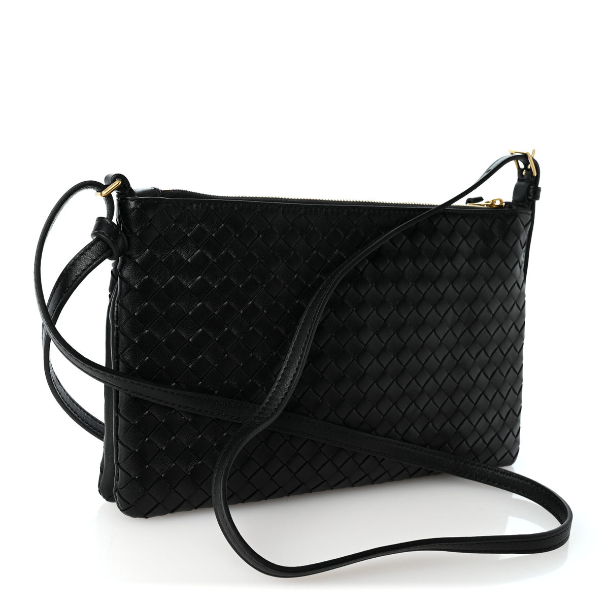Nappa Intrecciato Medium Piccolo Pouch  Black