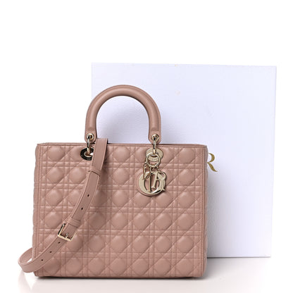 Christian Dior Lambskin Cannage Large Lady Dior Fard 11 of 11