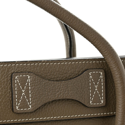 Celine Drummed Calfskin Micro Luggage Souris 10 of 15