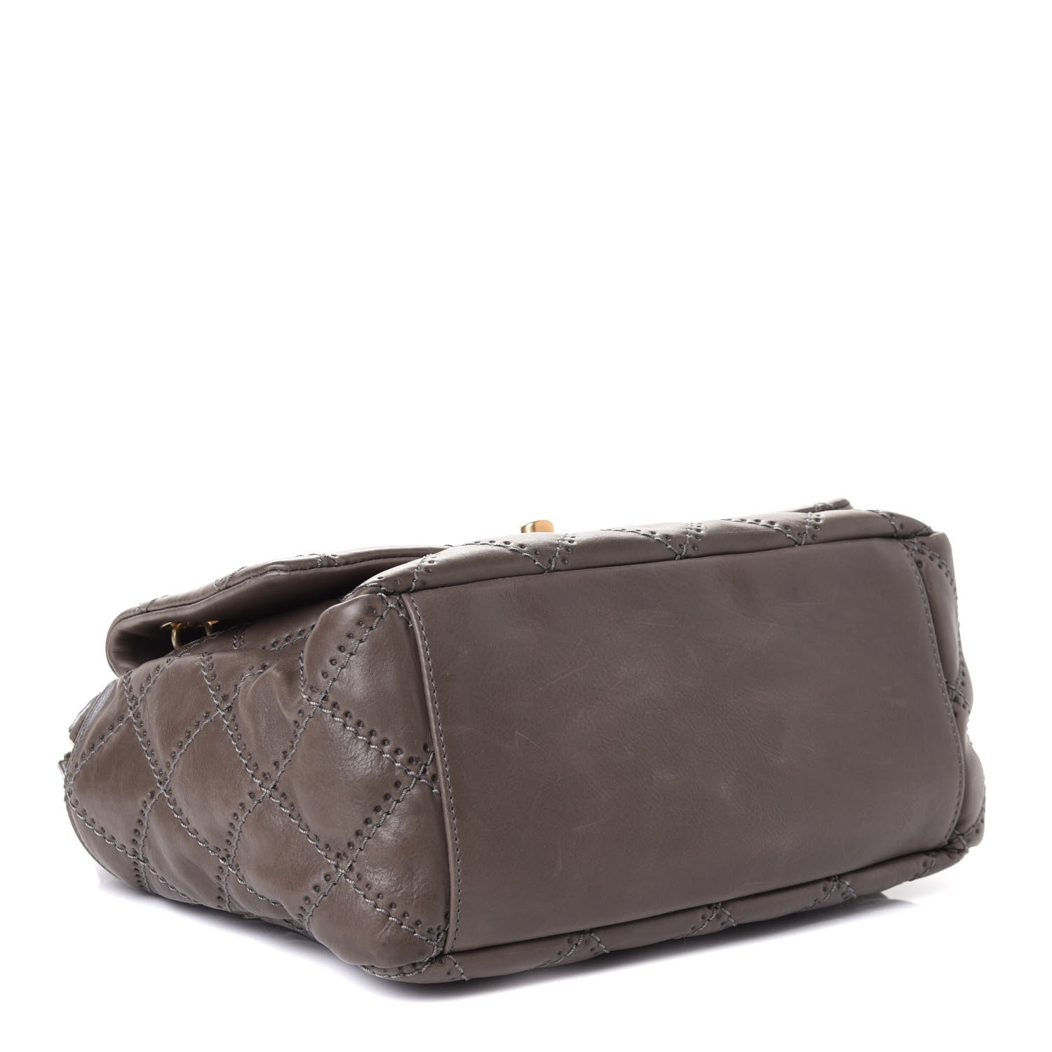 Chanel Calfskin Quilted Retro Chain Shoulder Bag Grey 7 of 8