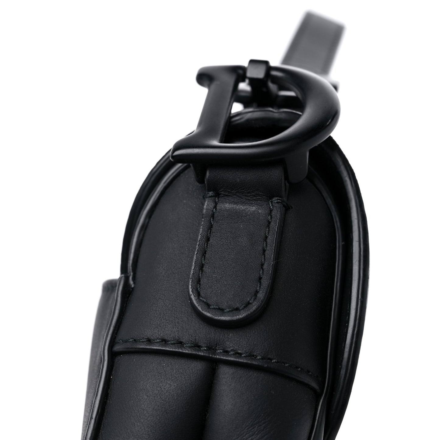 Ultra Matte Calfskin Mini Saddle Bag Black
