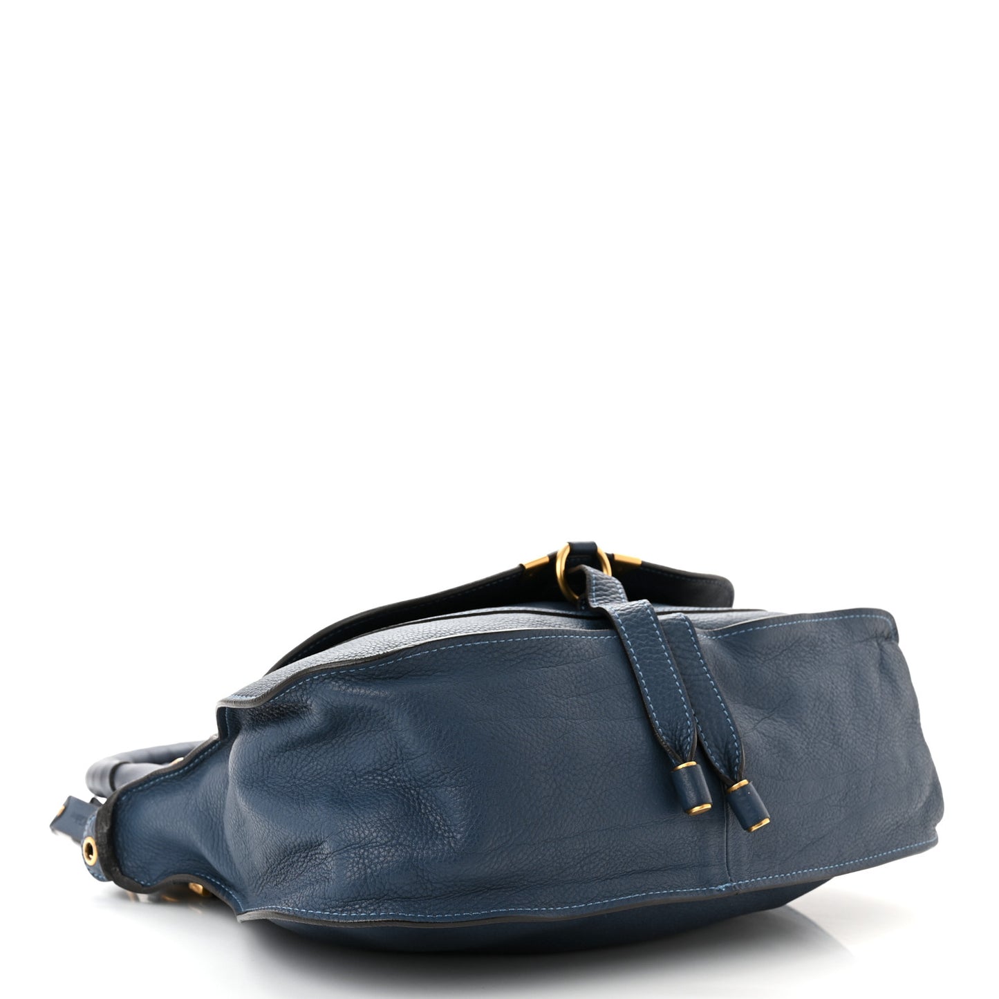 Calfskin Medium Marcie Satchel Royal Navy