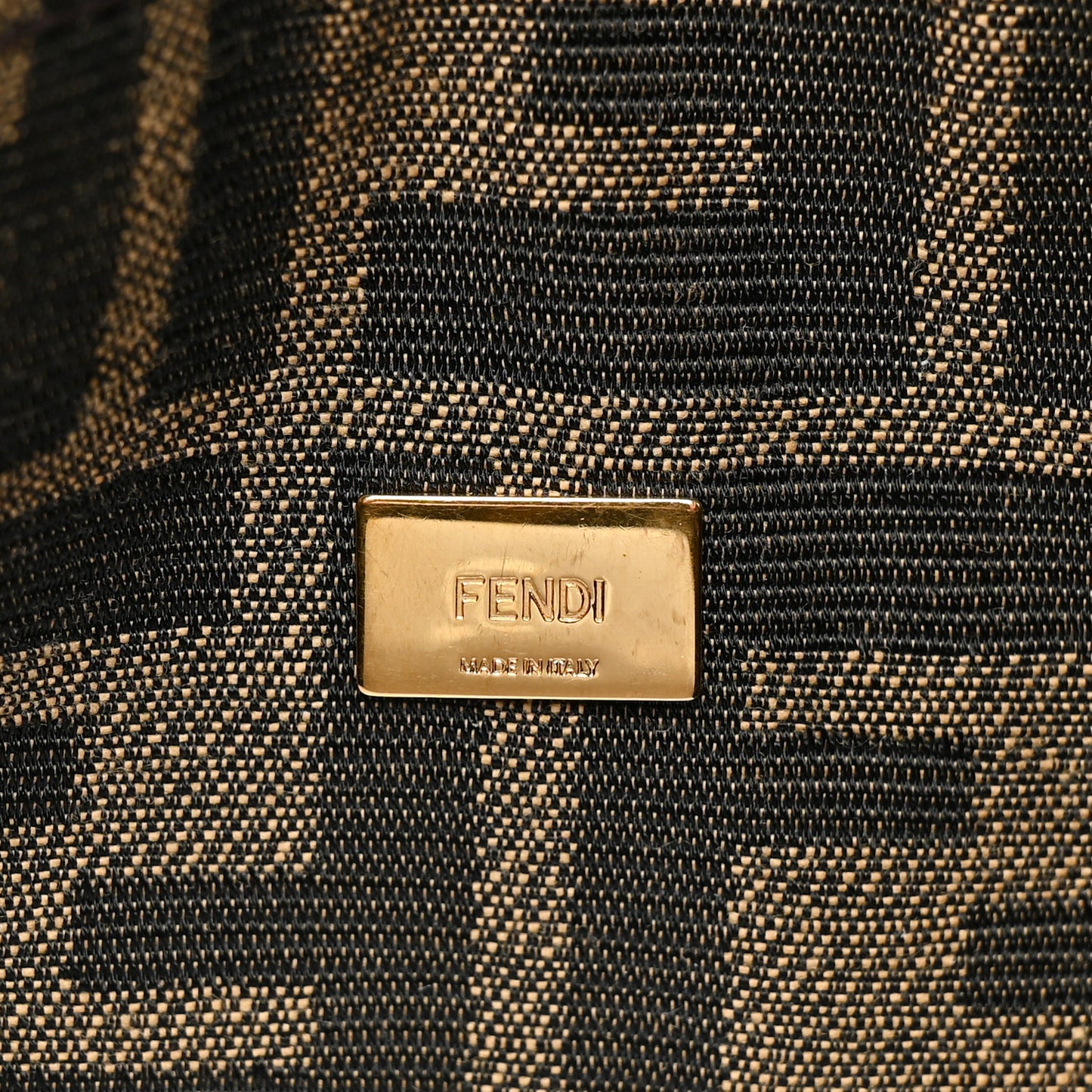 Fabric Jacquard FF 1974 Mini Baguette Tobacco Moro Black