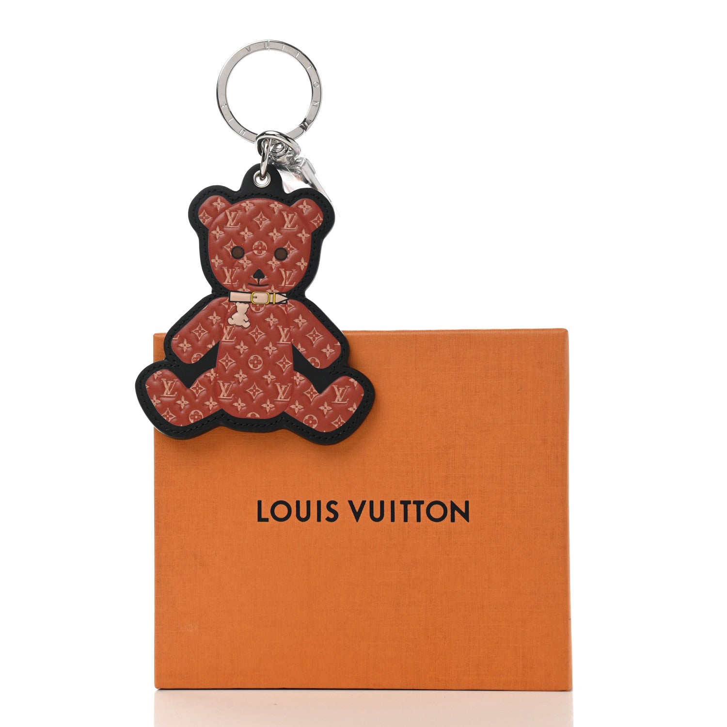 Louis Vuitton Monogram Teddy Bear Bag Charm Key Holder Brown 4 of 4