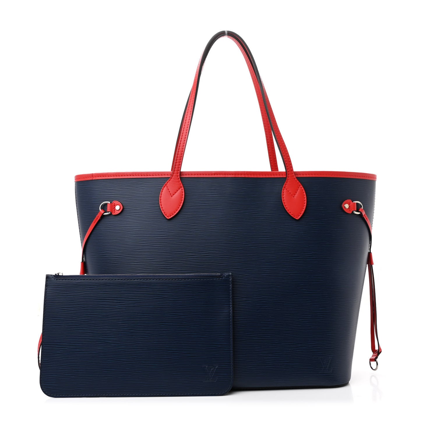 Epi Neverfull MM Indigo Coquelicot