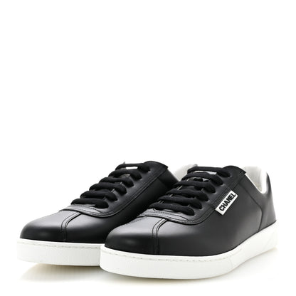Chanel Calfskin CC Uniform Womens Sneakers 40 Black 4 of 9