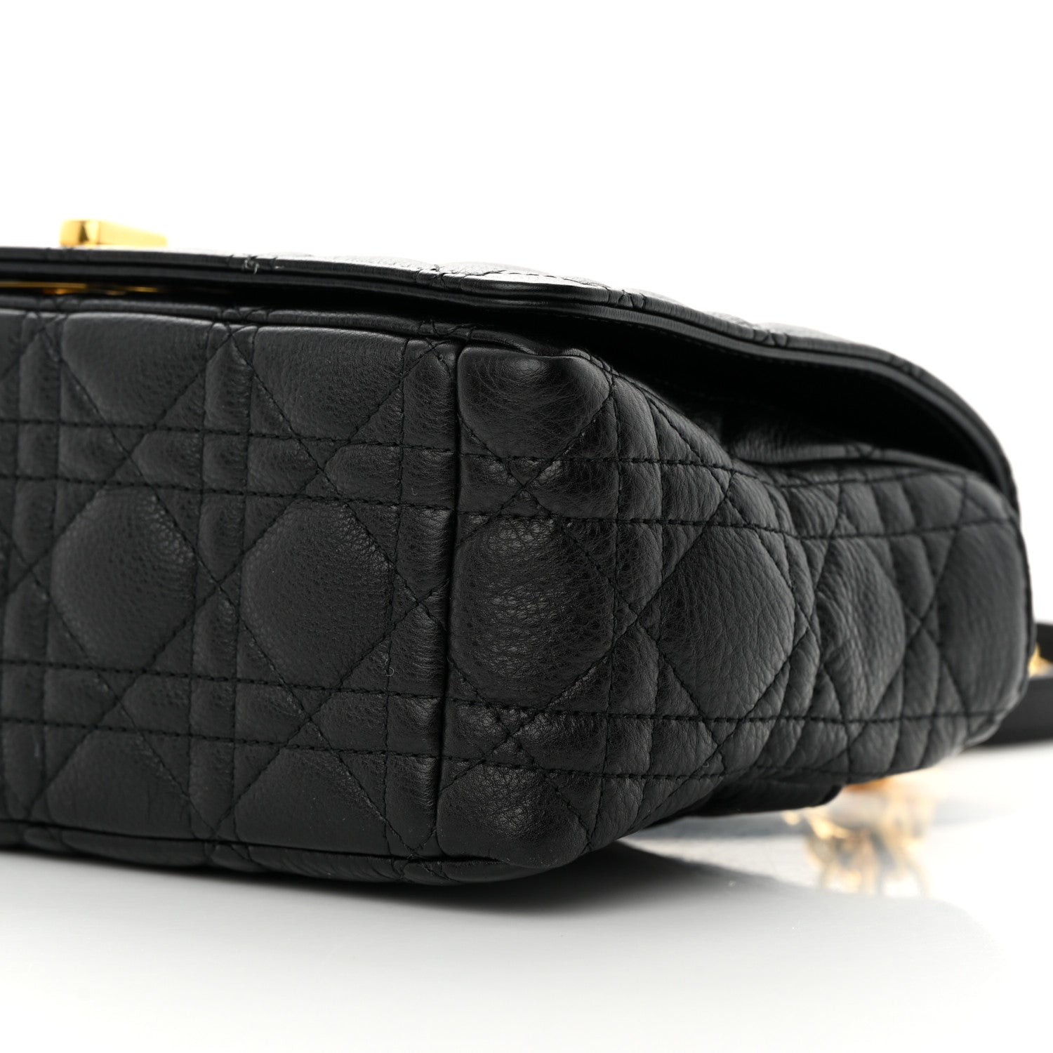 Christian Dior Calfskin Cannage Medium Caro Bag Black 10 of 12