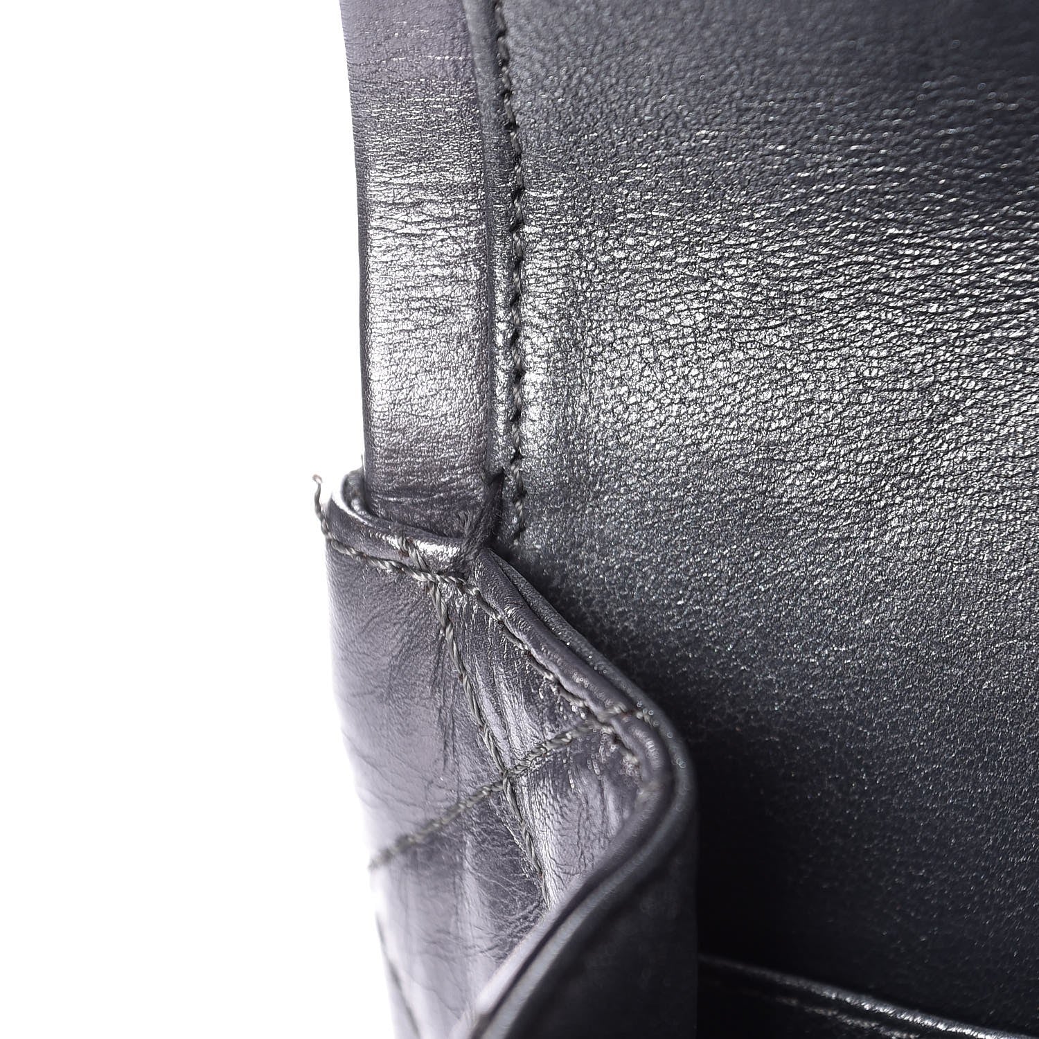 Chanel Metallic Aged Calfskin Quilted 2.55 Reissue 226 Flap Dark Silver 8 of 10