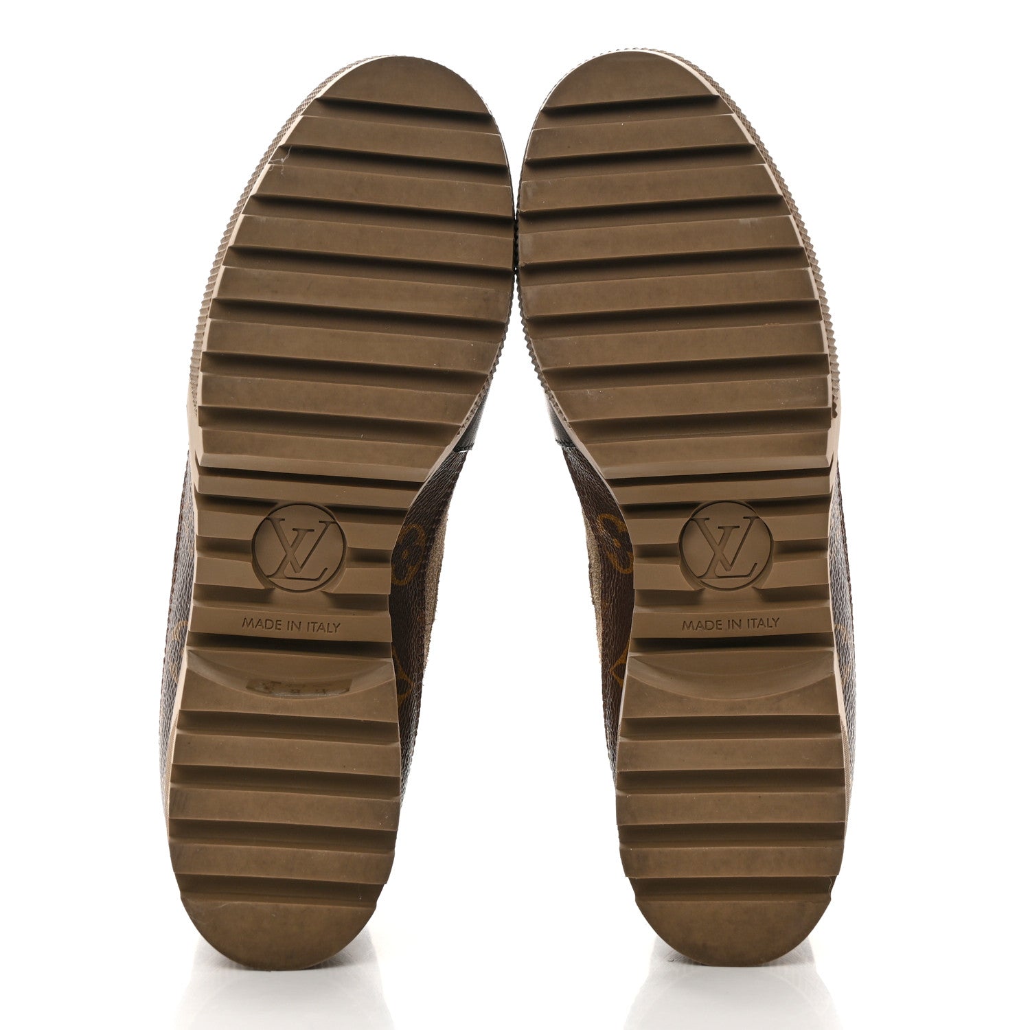 Louis Vuitton Suede Calfskin Monogram Laureate Platform Desert Boots 39.5 Taupe 6 of 16