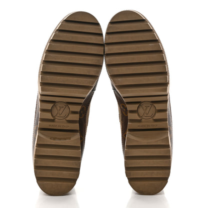 Louis Vuitton Suede Calfskin Monogram Laureate Platform Desert Boots 39.5 Taupe 6 of 16