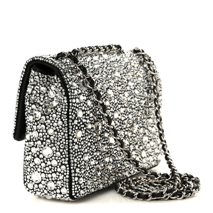 Chanel Satin Strass Mini Flap Silvery Black 3 of 12