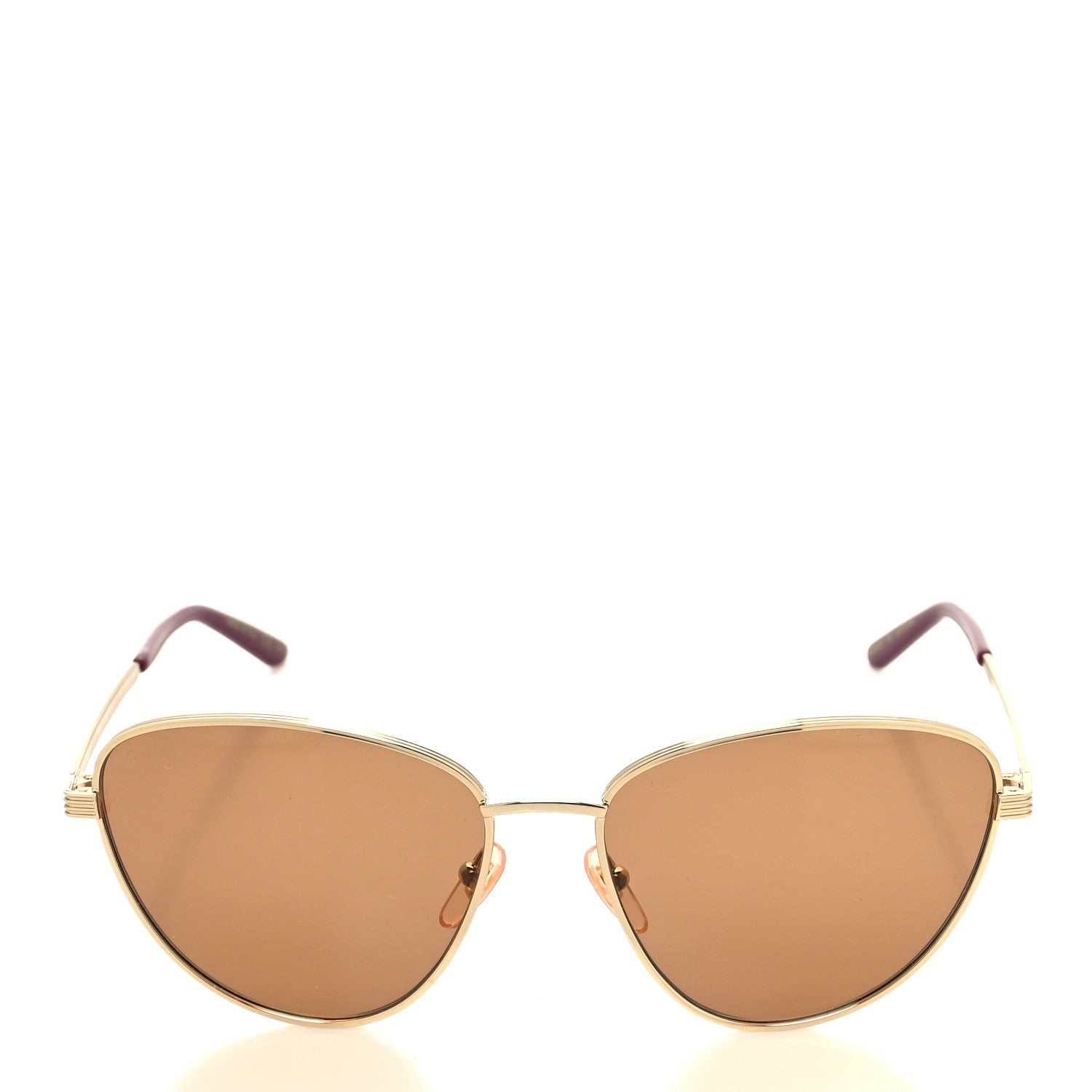 Gucci Cat Eye Logo Sunglasses GG0803S Gold 2 of 8
