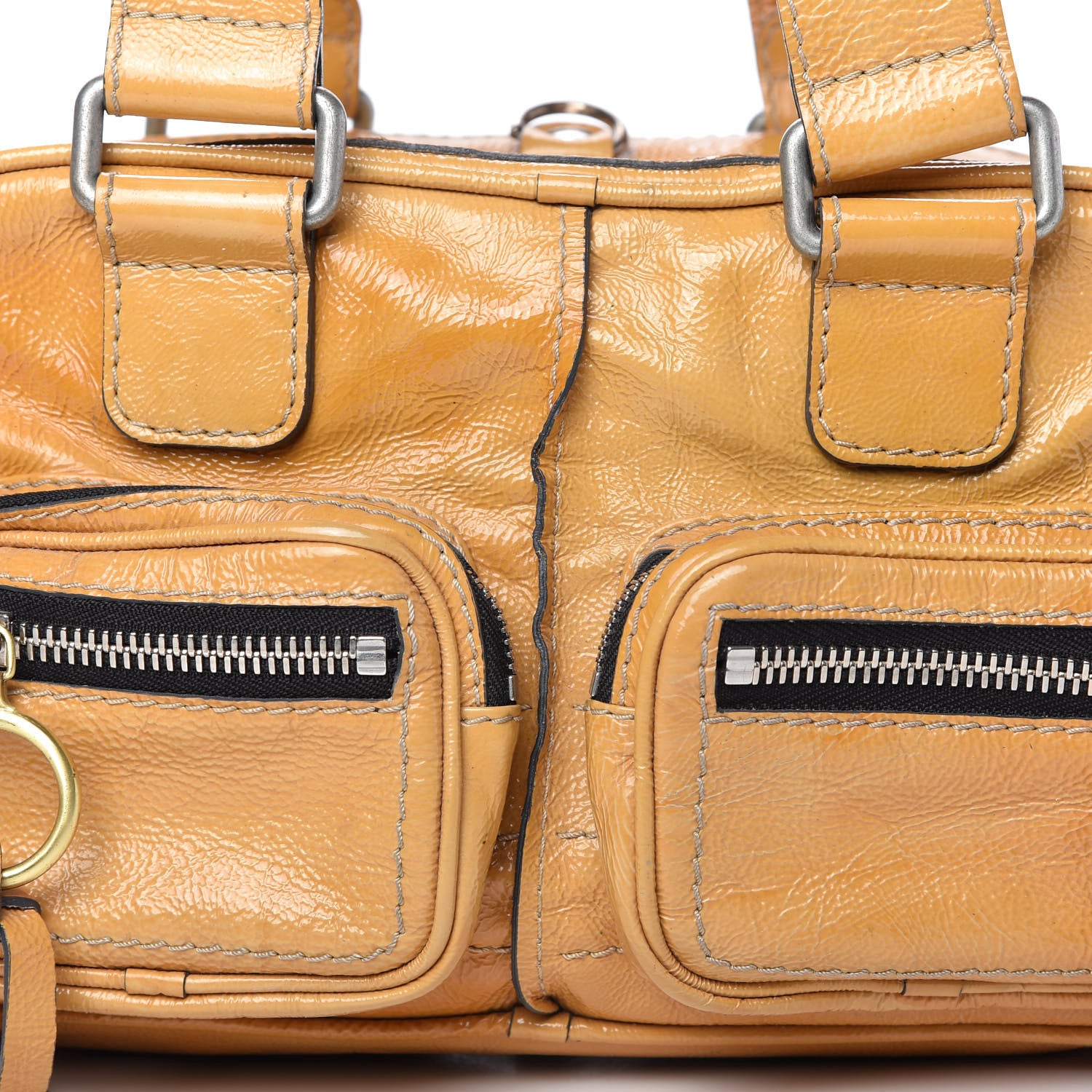 Chloe Crinkled Patent Betty Shoulder Bag Creme 10 of 10