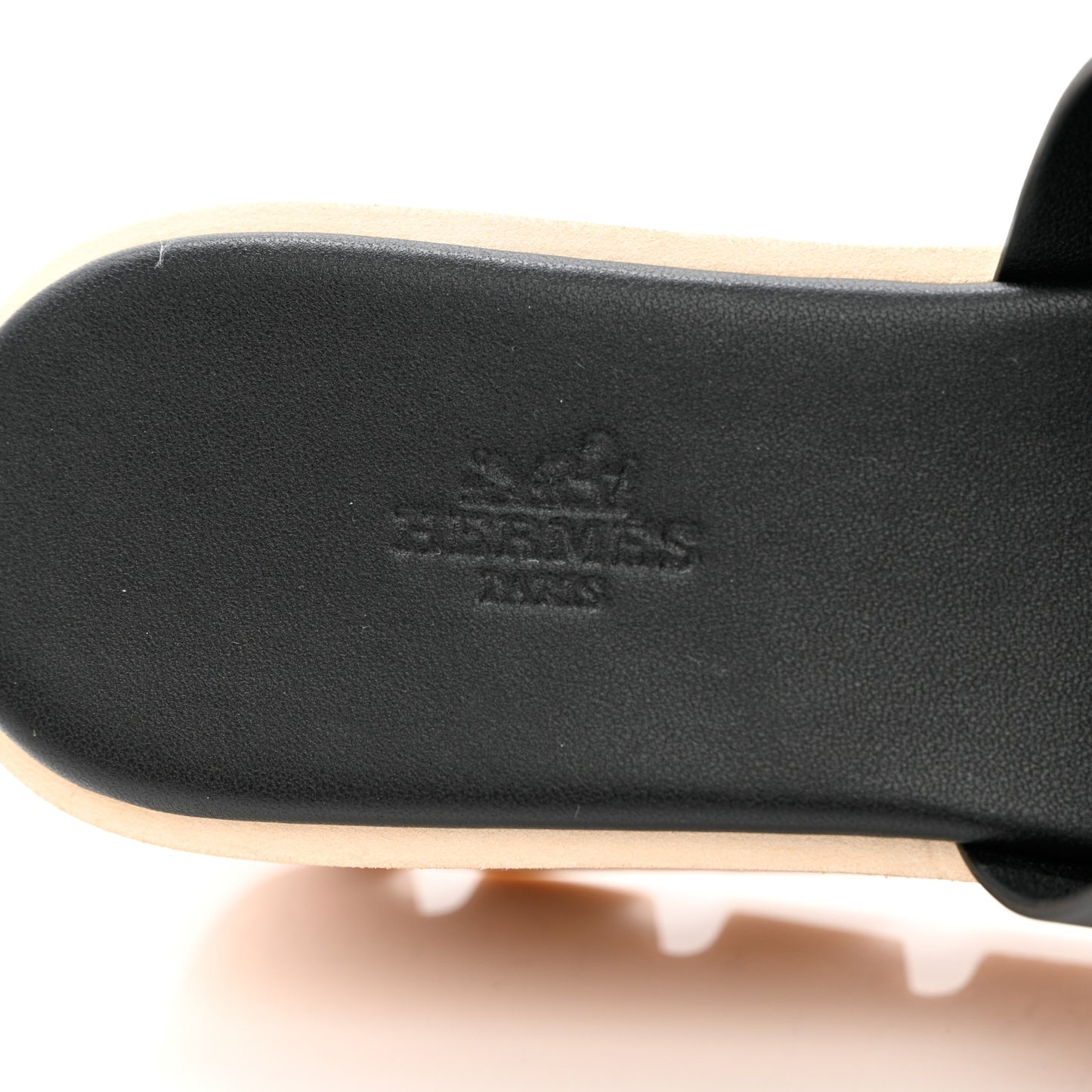 Calfskin Cork Eze 30 Sandals 38 Black