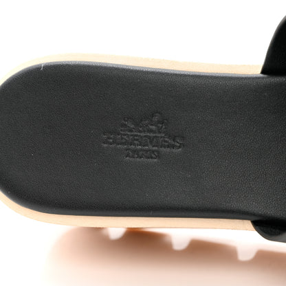 Hermes Calfskin Cork Eze 30 Sandals 38 Black 7 of 12