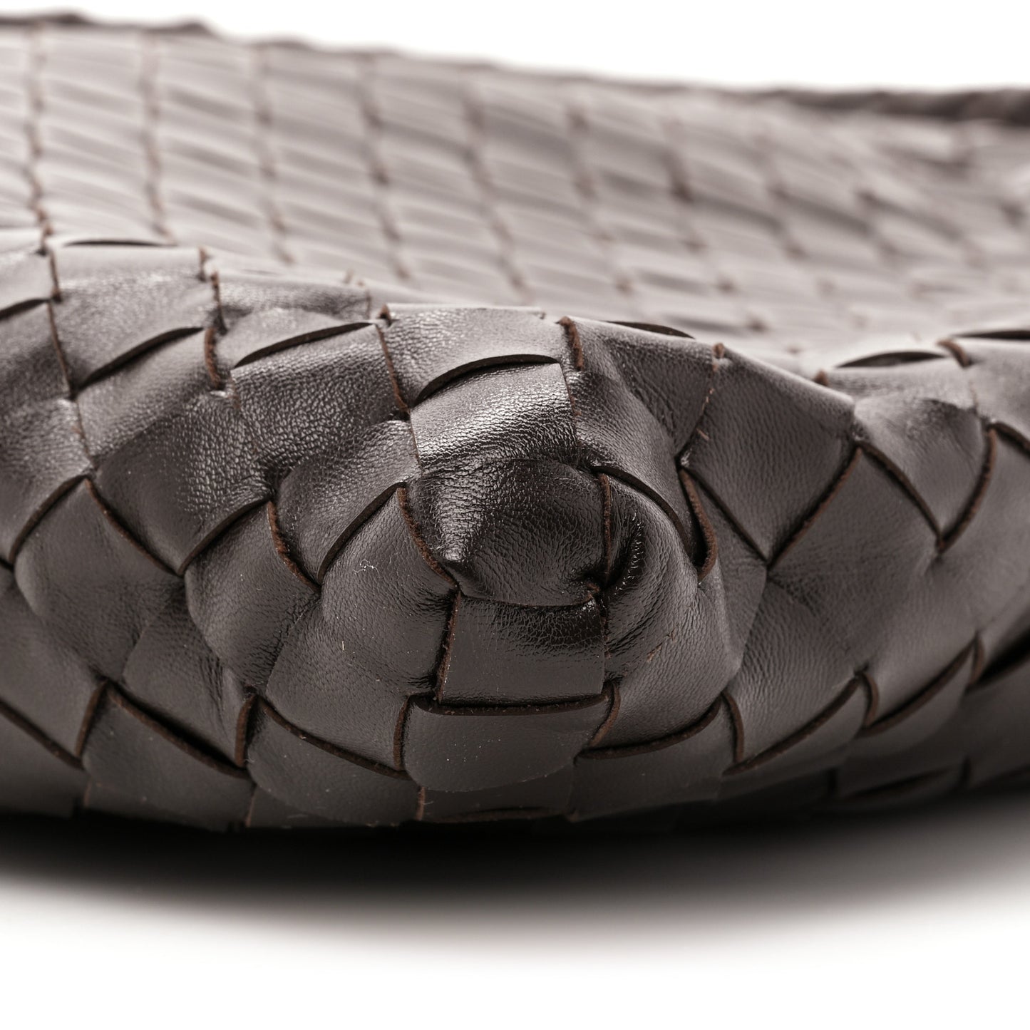 Calfskin Intrecciato Large Hop Ebano