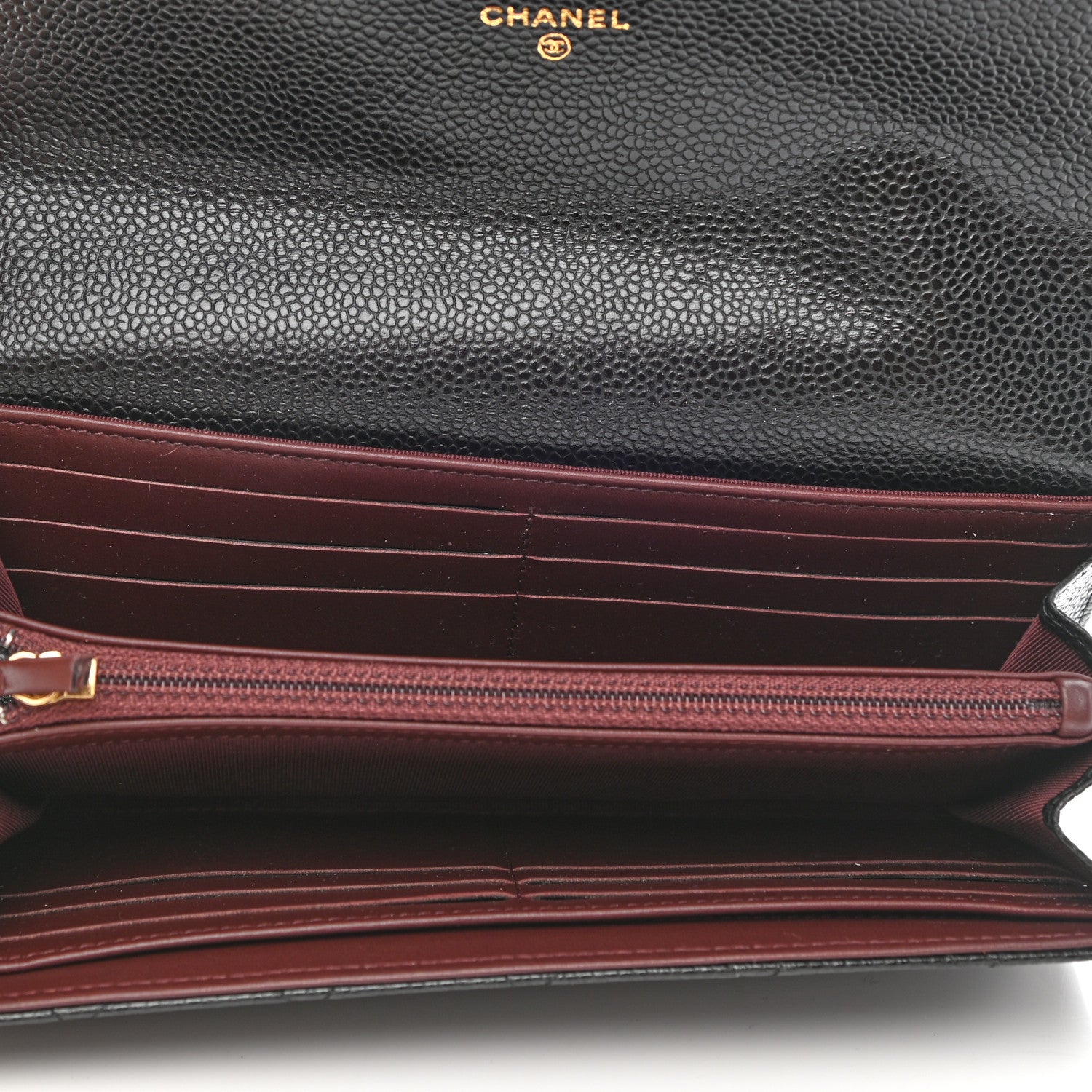 Chanel Caviar Quilted Large Gusset Flap Wallet Black 5 of 8