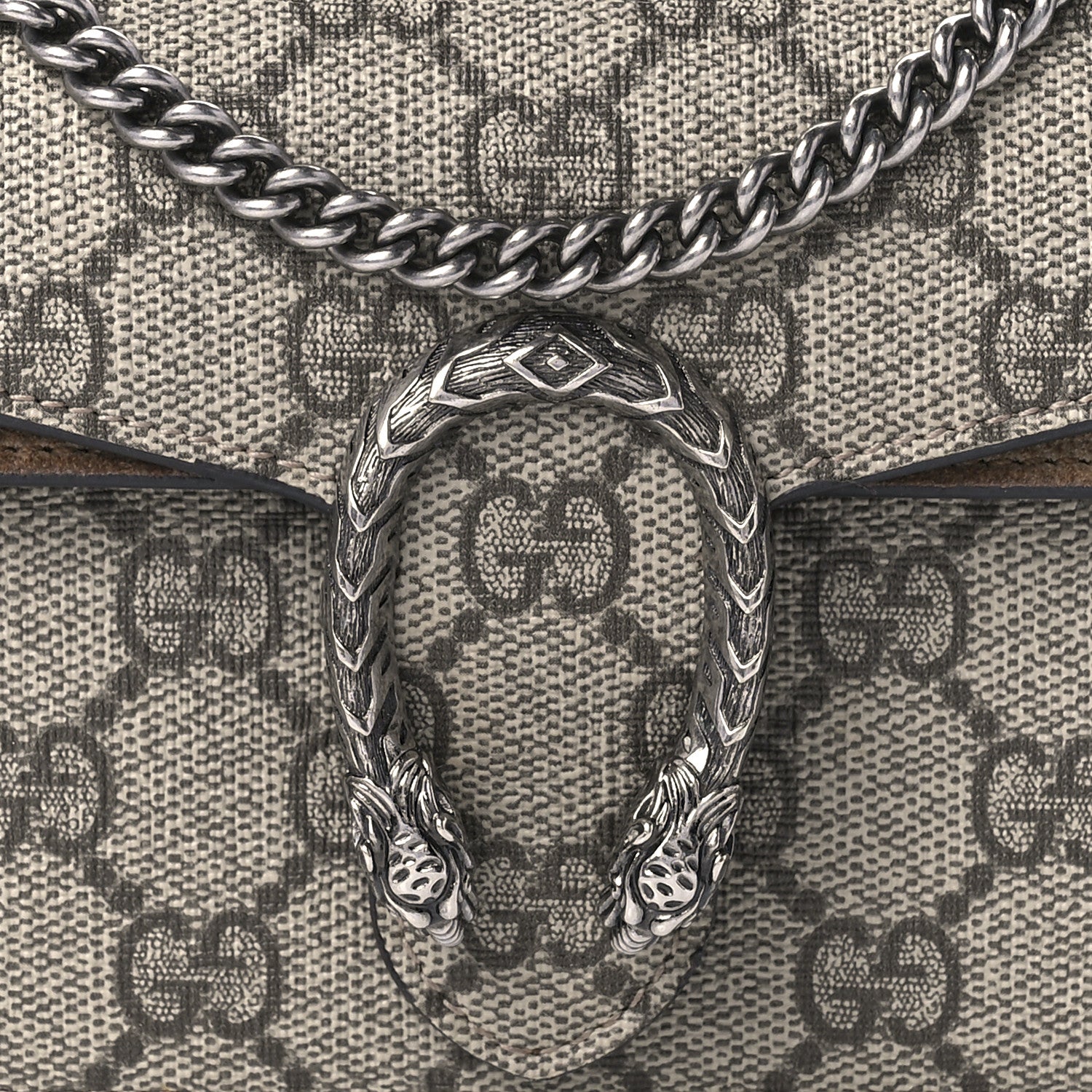 Gucci GG Supreme Monogram Super Mini Dionysus Shoulder Bag Taupe 7 of 12