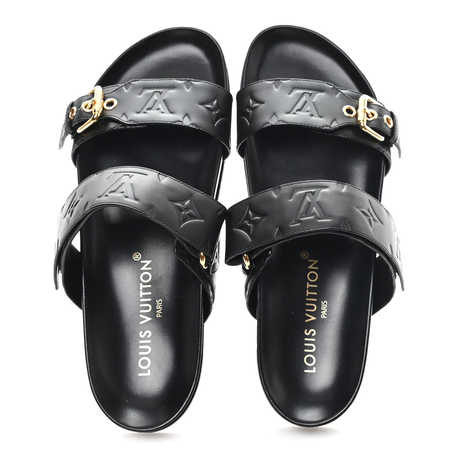 Louis Vuitton Empreinte Bom Dia Mule Sandals 41 Black 1841459