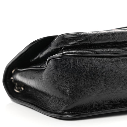Saint Laurent Crinkled Lambskin Matelasse Monogram Baby Niki Chain Satchel Black 10 of 12