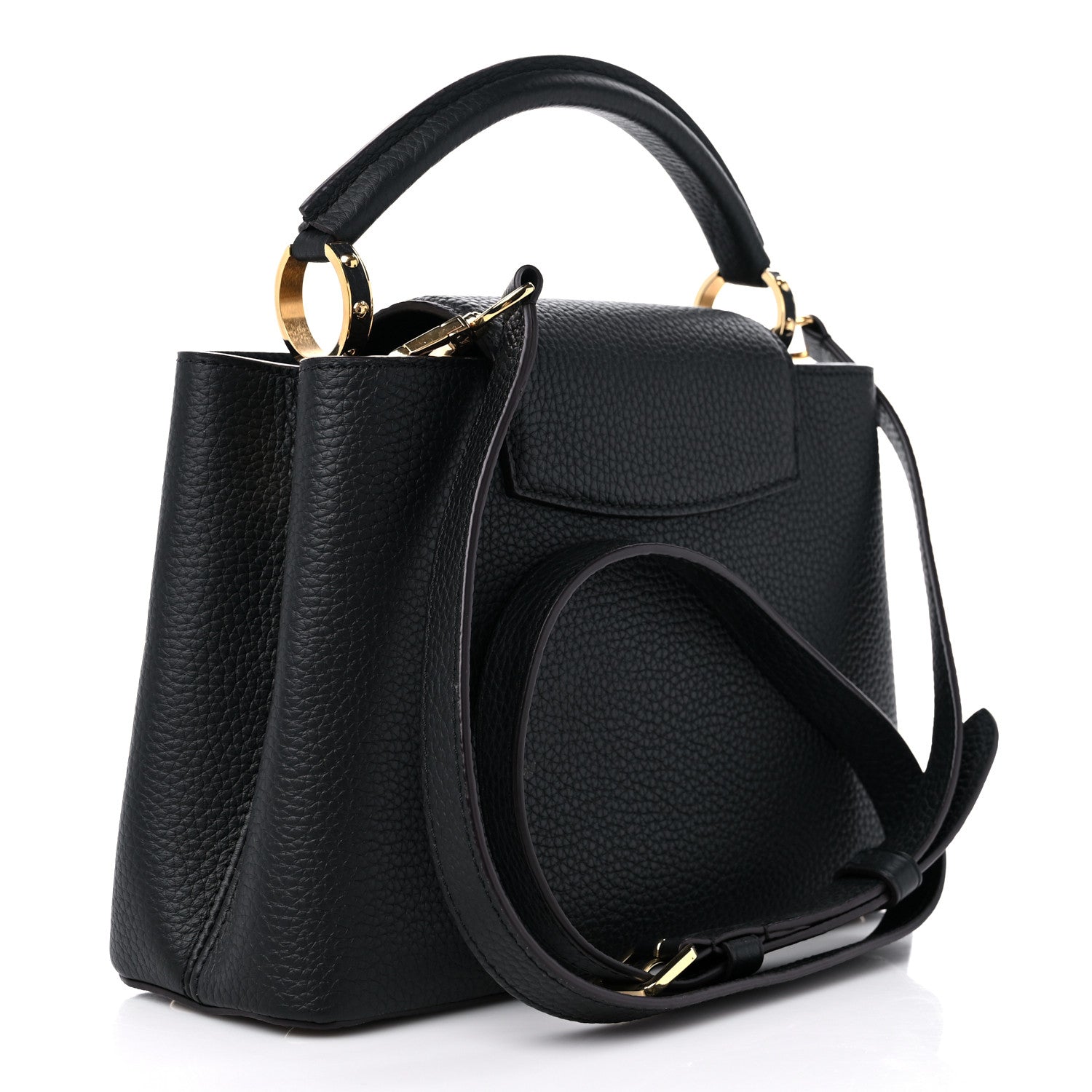 Louis Vuitton Taurillon Capucines BB Black Fuchsia 3 of 9