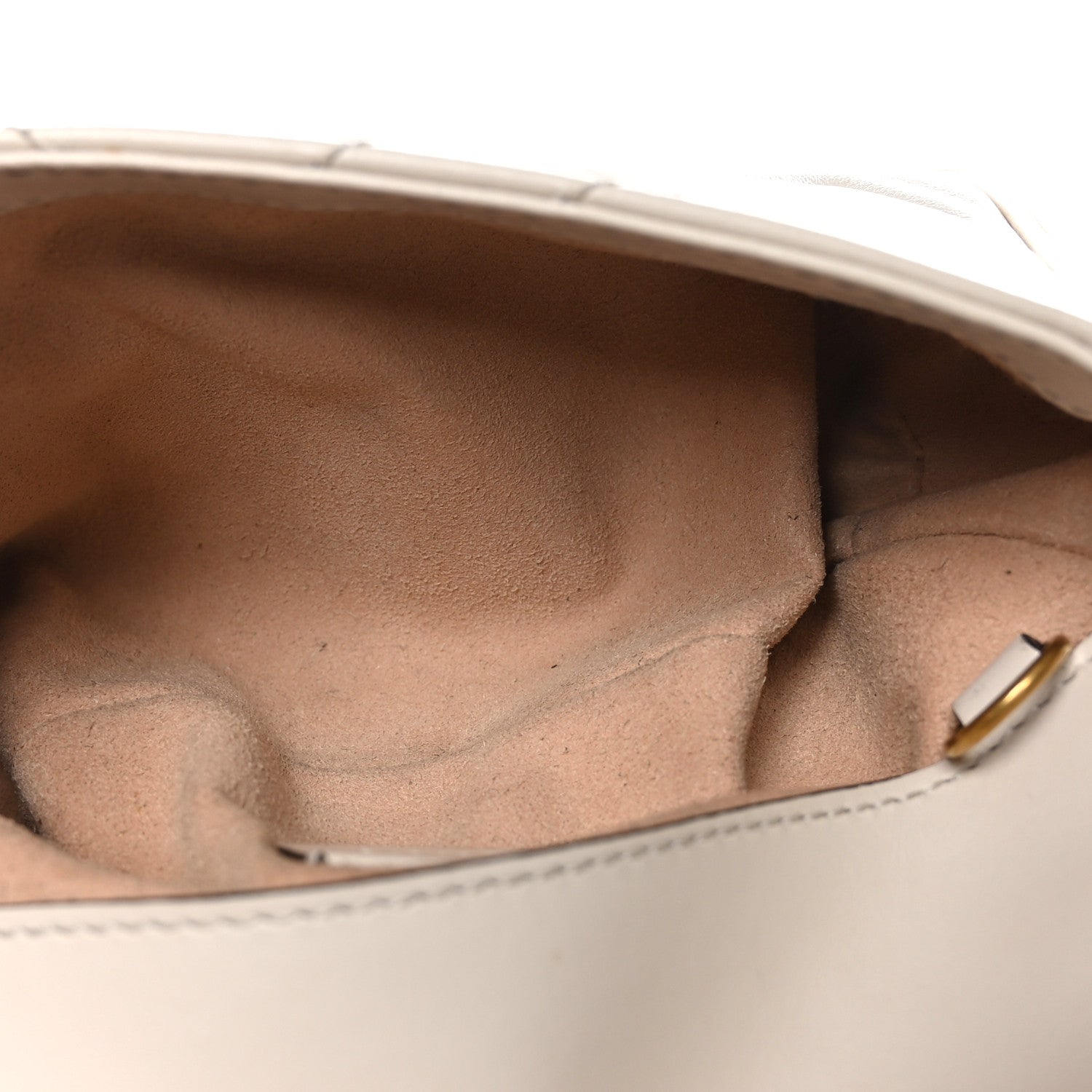 Gucci Calfskin Matelasse Super Mini GG Marmont Shoulder Bag White 5 of 12