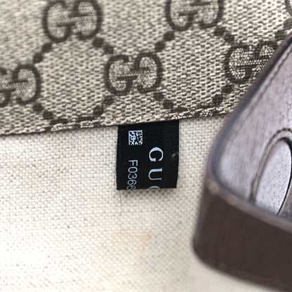 Gucci GG Supreme Monogram Web Small Neo Vintage Double Flap Messenger Bag Beige New Acero 9 of 14