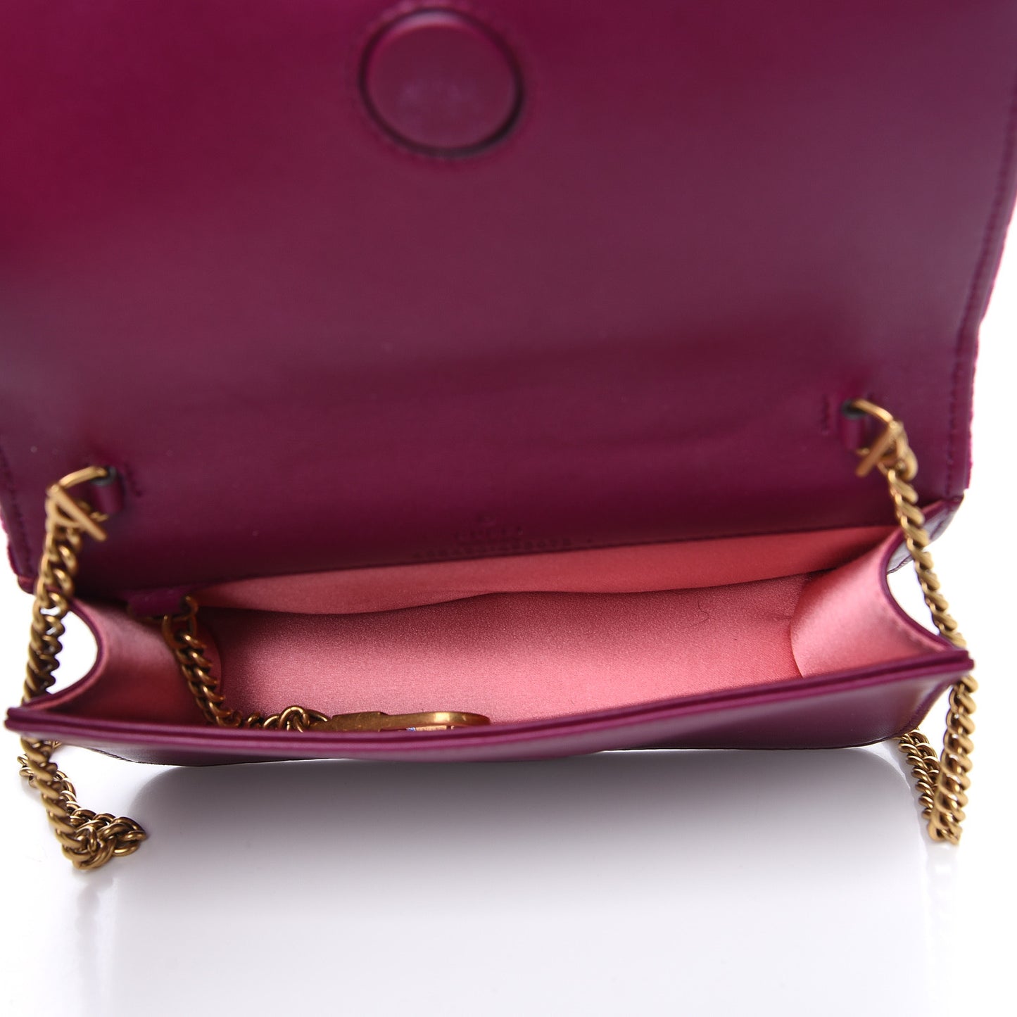 Velvet Matelasse GG Marmont Mini Bag Fuchsia Violet Cyclamen