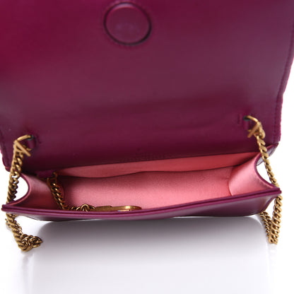 Gucci Velvet Matelasse GG Marmont Mini Bag Fuchsia Violet Cyclamen 4 of 12