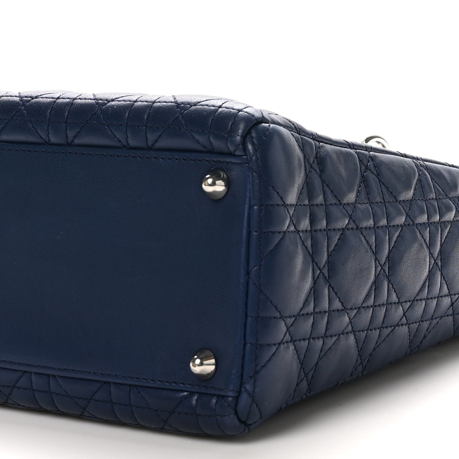 Christian Dior Lambskin Cannage Large Lady Dior Navy Blue 10 of 10