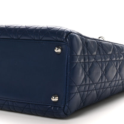 Christian Dior Lambskin Cannage Large Lady Dior Navy Blue 10 of 10