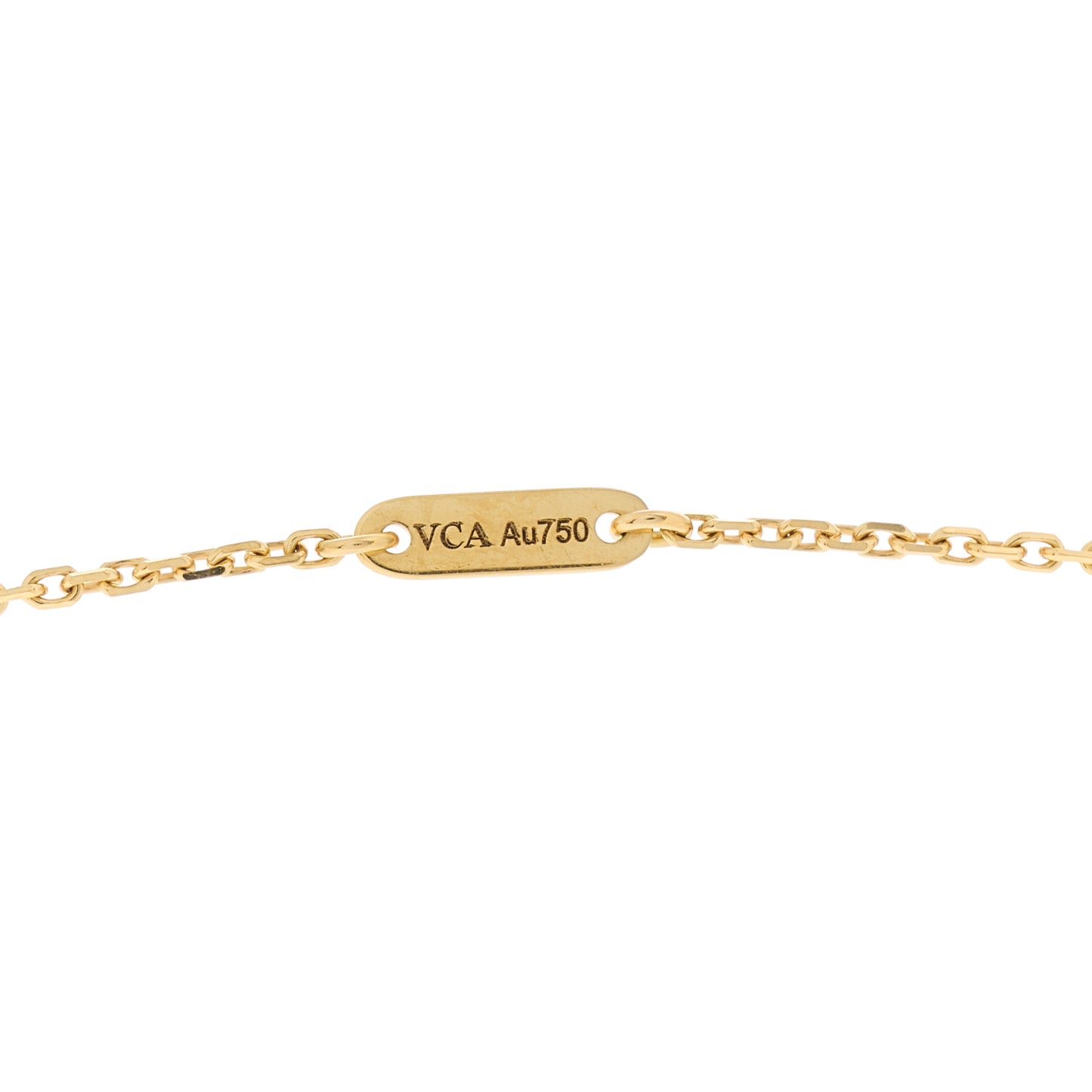18K Yellow Gold Mother of Pearl Sweet Alhambra Pendant Necklace