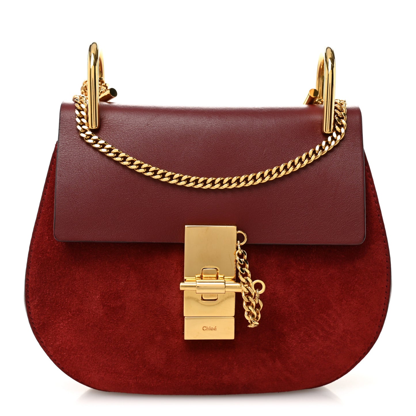 Smooth Calfskin Mini Drew Shoulder Bag  Wine Purple